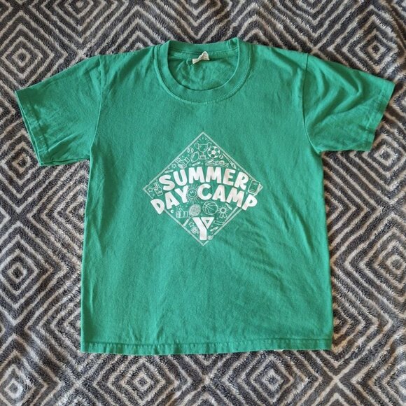 ATC The Authentic T-Shirt Co. Summer Day Camp Green Tee - Youth S/P - Picture 1 of 5
